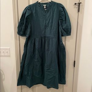 NWT Target brand Green dark teal eyelet dress